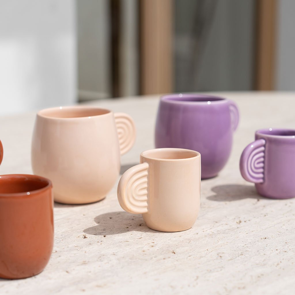 Tasse en céramique Ambre - Poudré - Oustao