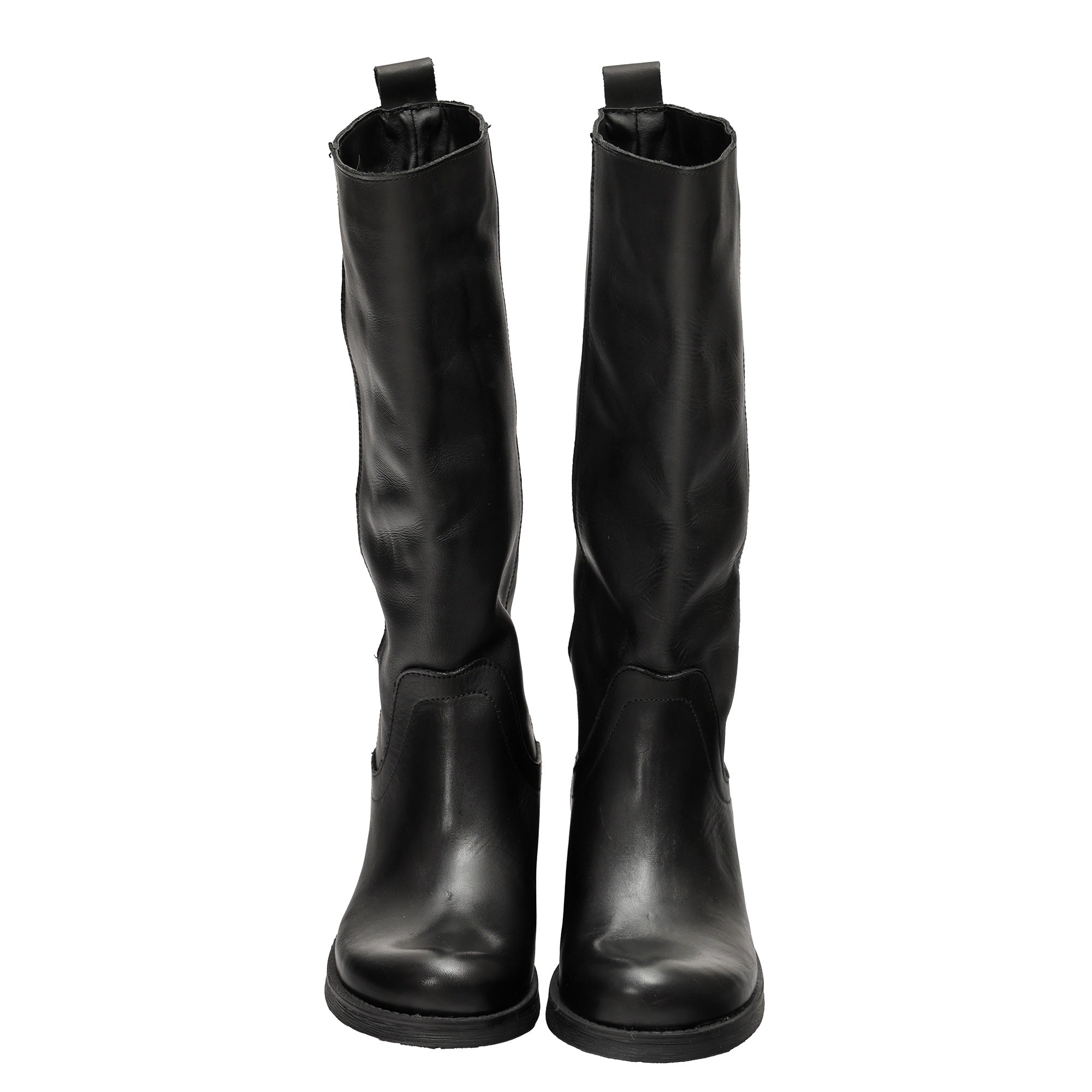 Stivale in vera pelle Nero