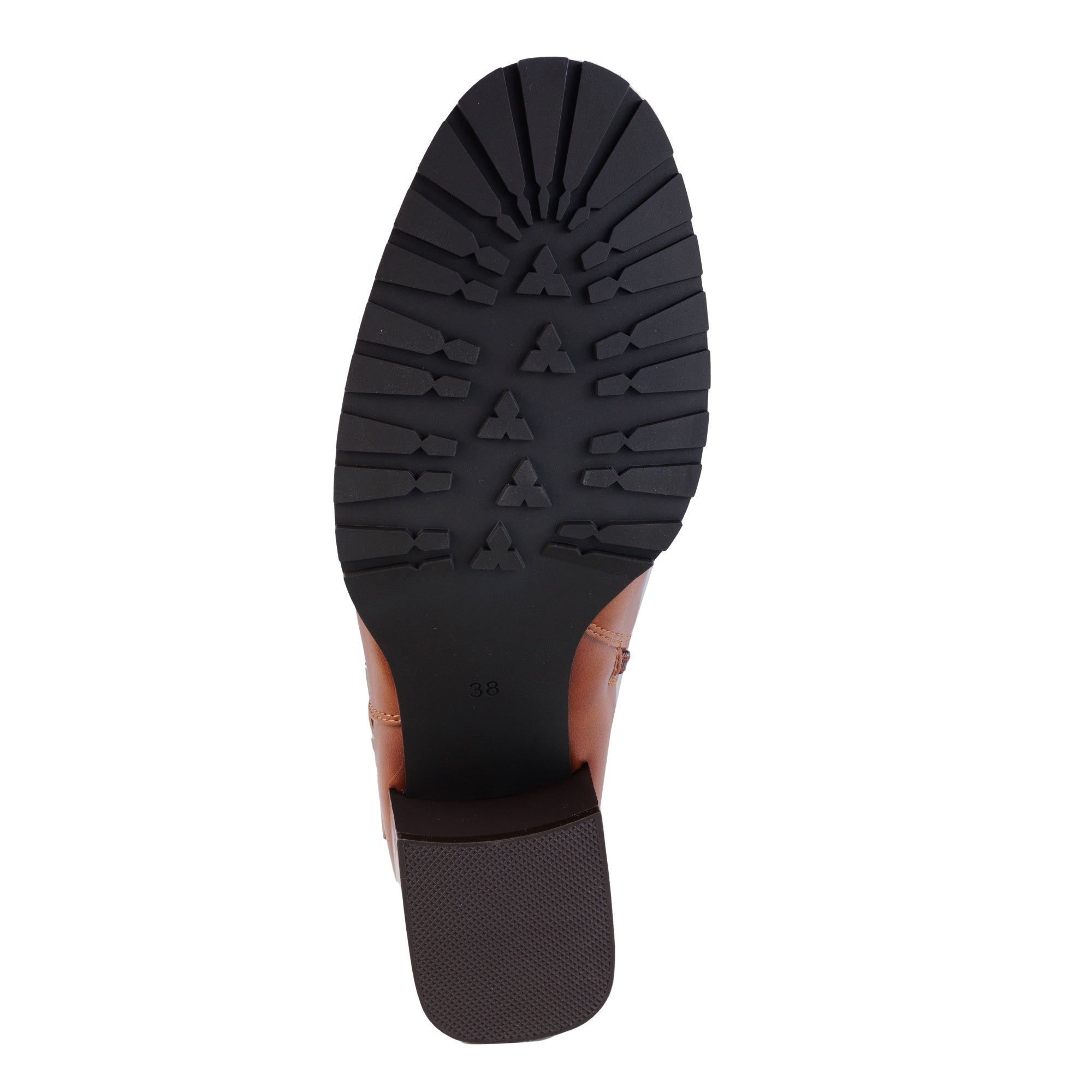 Stivaletti in simil pelle con tacco comodo quadrato Cammello