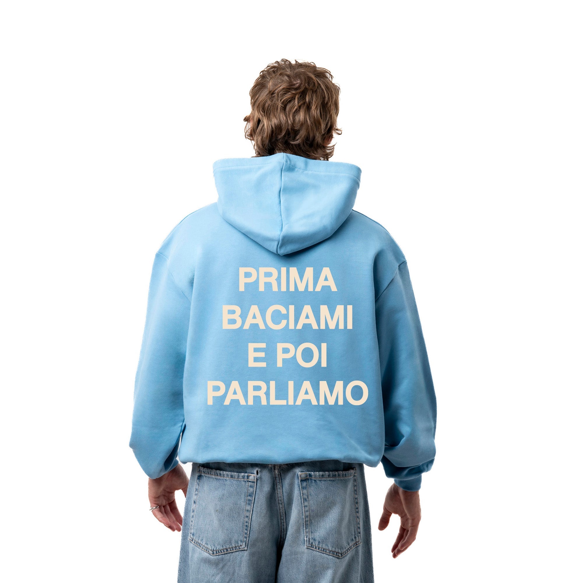 Felpa Hoodie "Prima Baciami e Poi Parliamo" - Pescheria Mon Amour