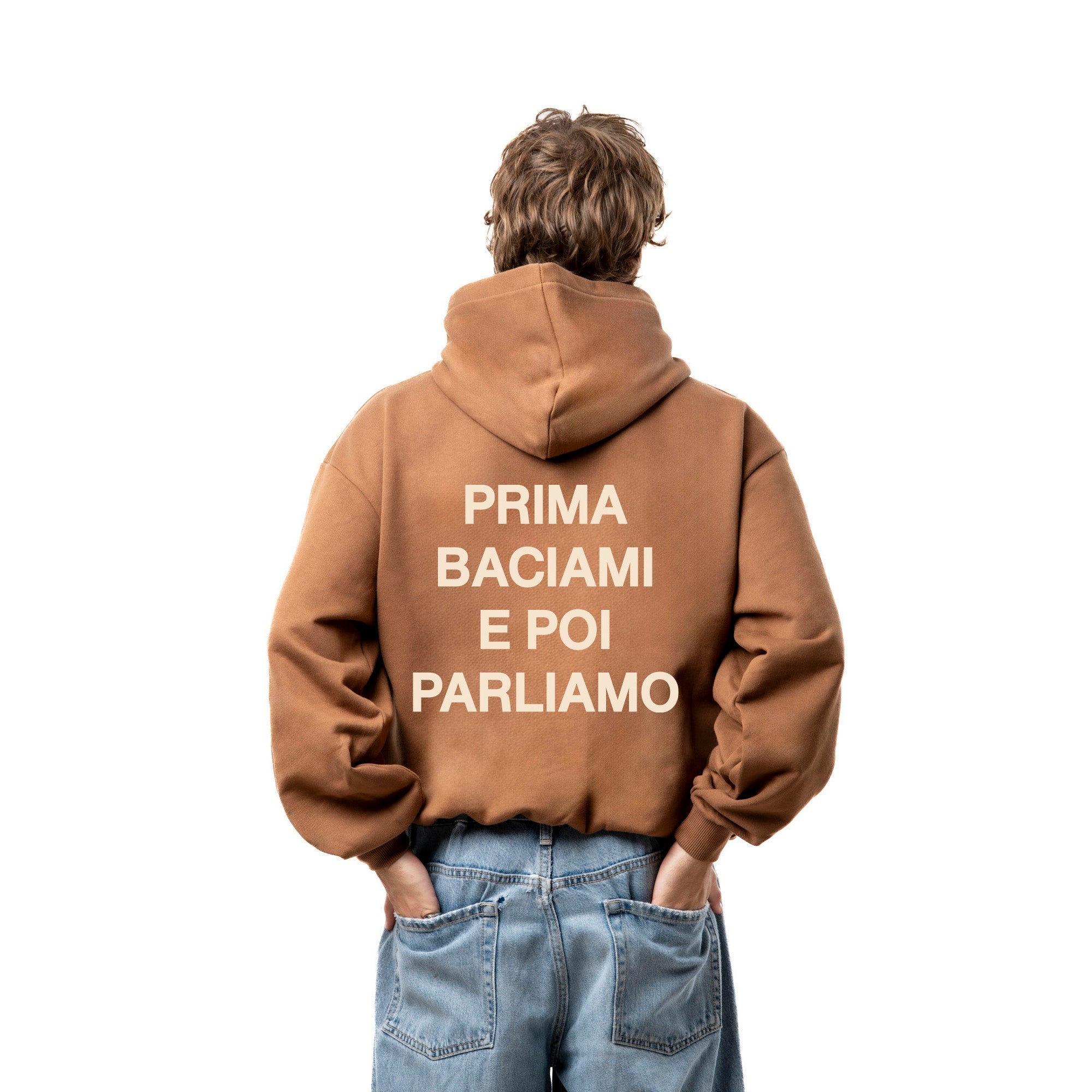 Felpa Hoodie "Prima Baciami e Poi Parliamo" - Pescheria Mon Amour