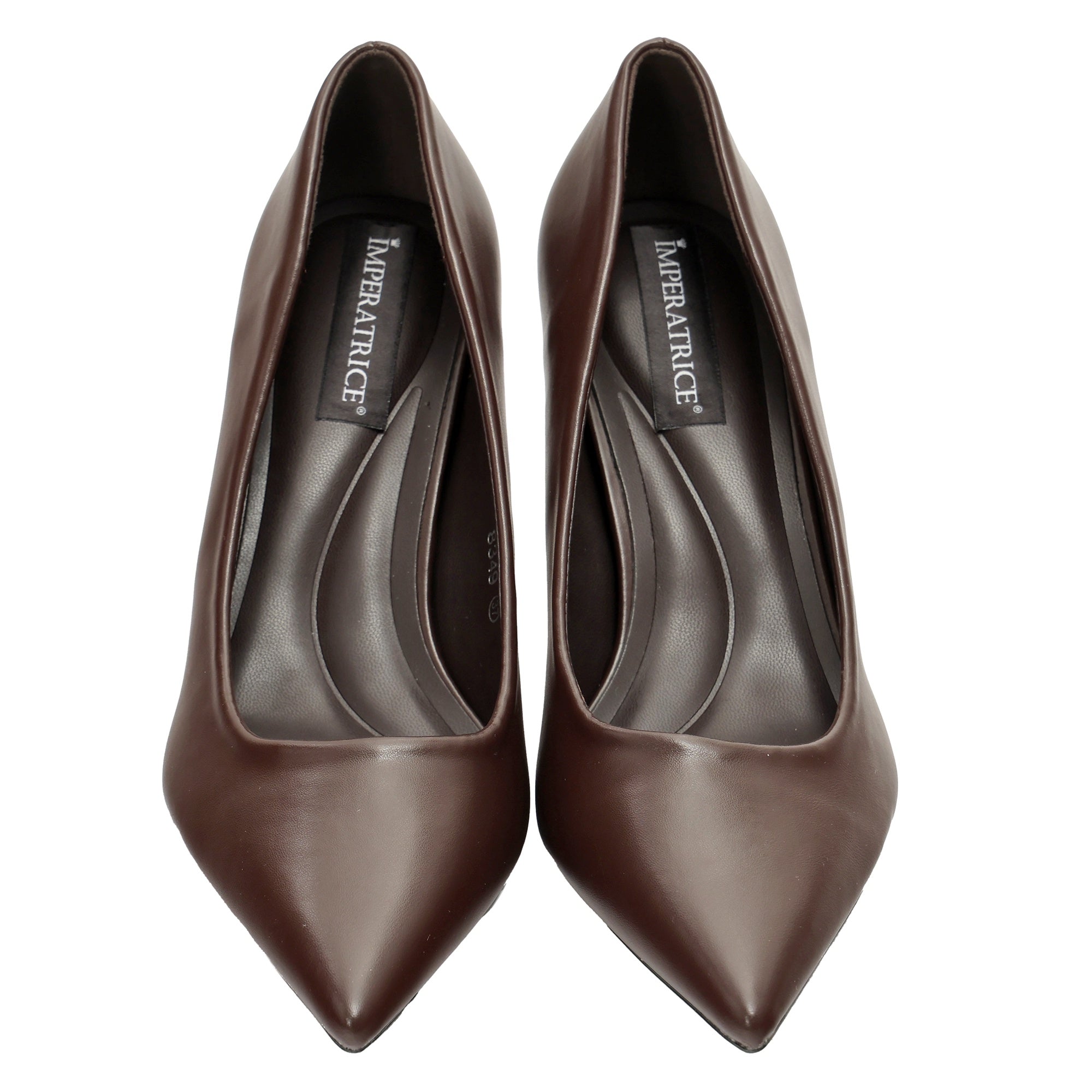 Decolletè in simil pelle Marrone