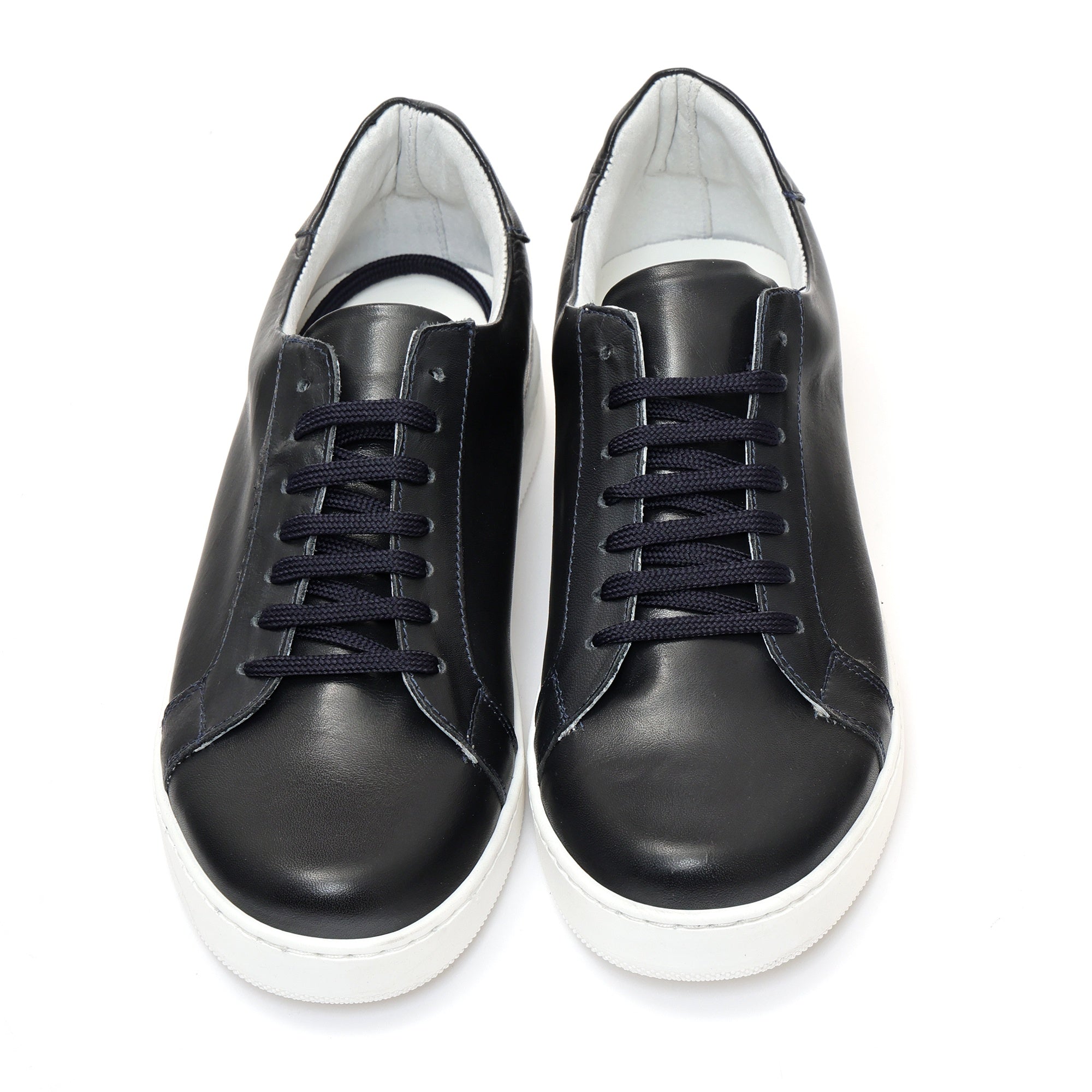 Sneakers stringate in pelle di vitello Blu