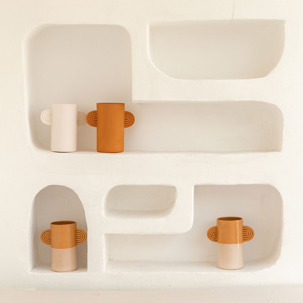 Vase en céramique Ambre - Bicolore - Oustao