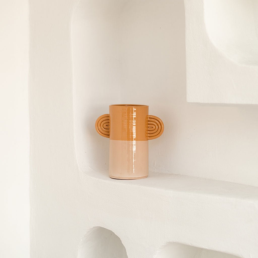 Vase en céramique Ambre - Bicolore - Oustao