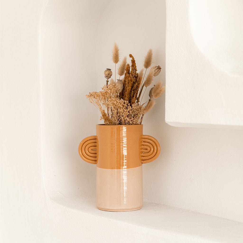 Vase en céramique Ambre - Bicolore - Oustao