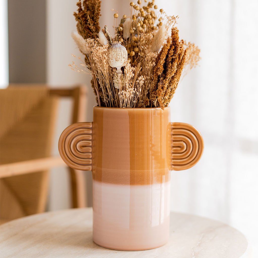 Vase en céramique Ambre - Bicolore - Oustao