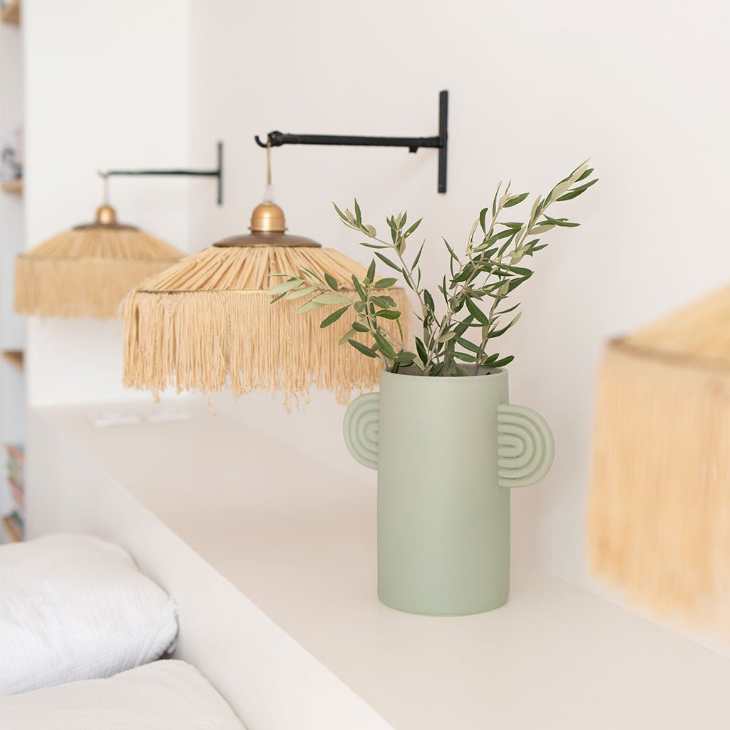 Vase en céramique Ambre - Vert - Oustao