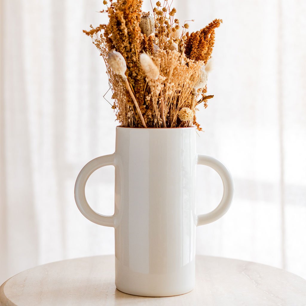 Vase en céramique Mediterranea - Blanc - Oustao