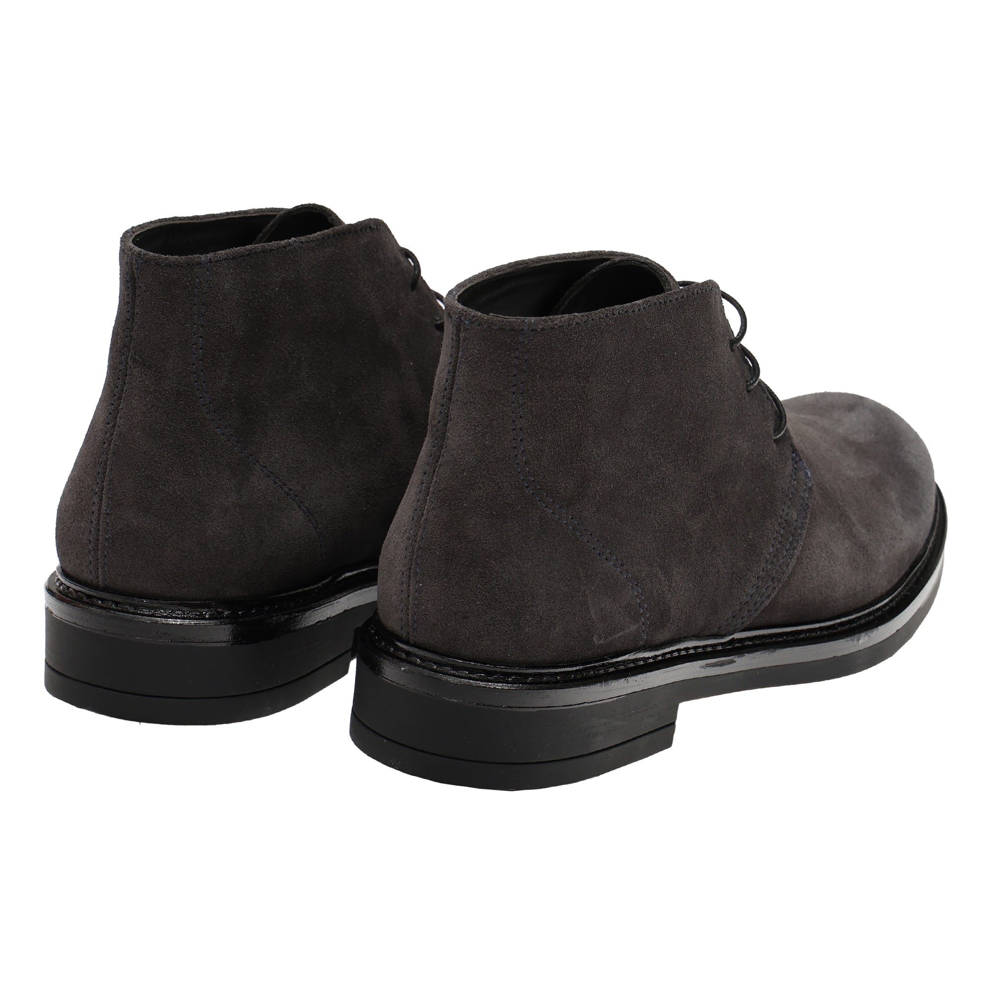 Polacchine stringate in camoscio Grigio