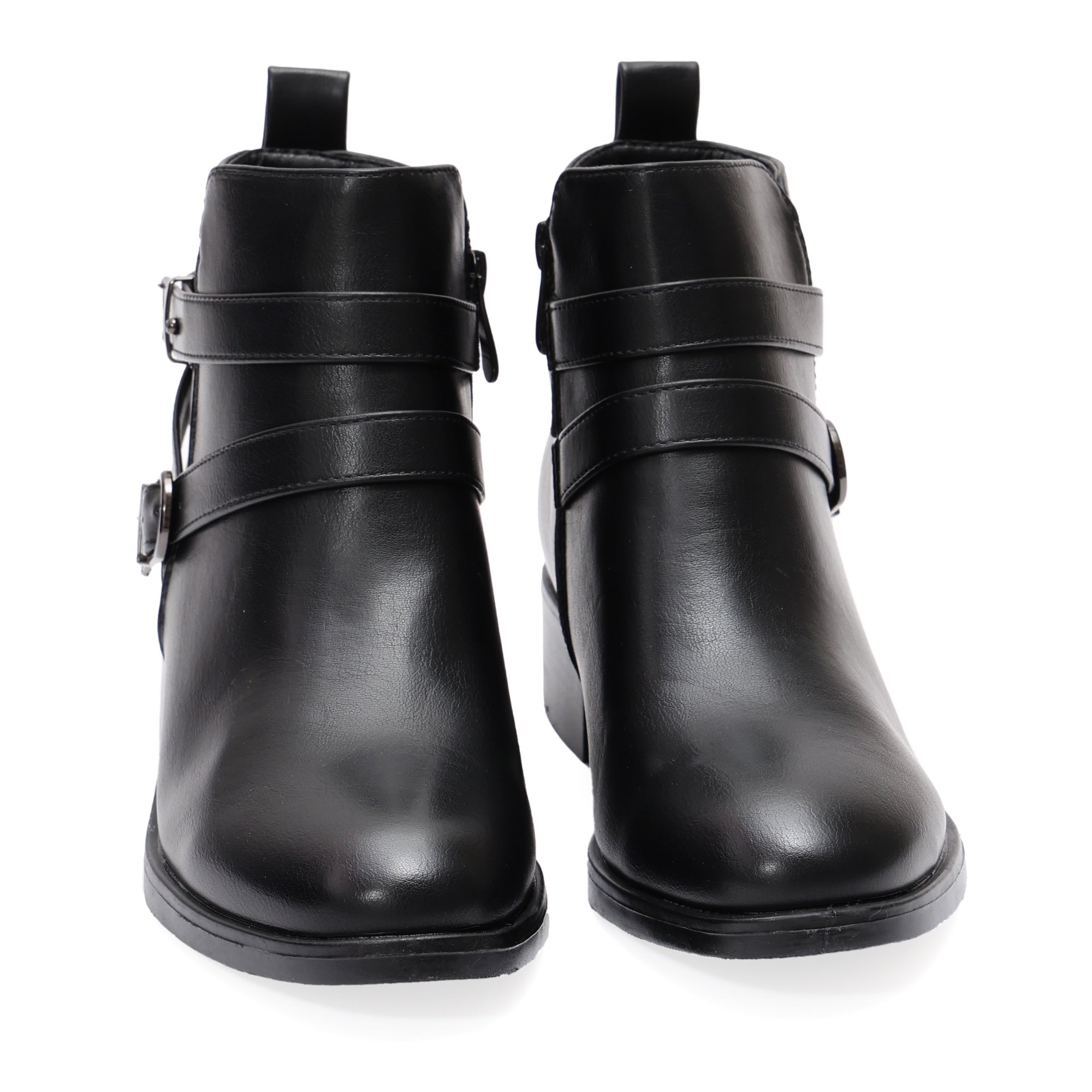 Stivaletto in simil pelle con fibbia Nero