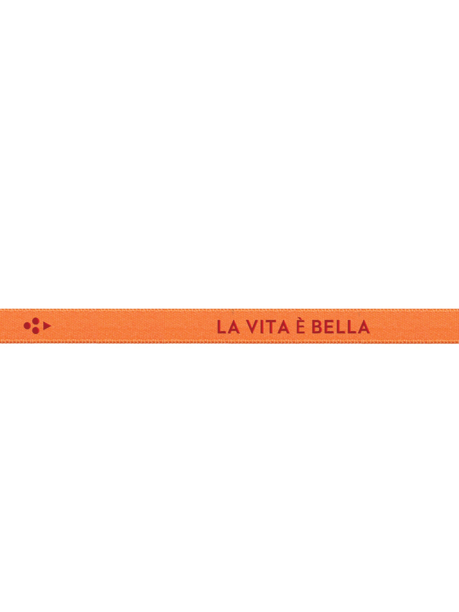 Satin Bracelet "LA VITA E' BELLA" Neon Light Orange
