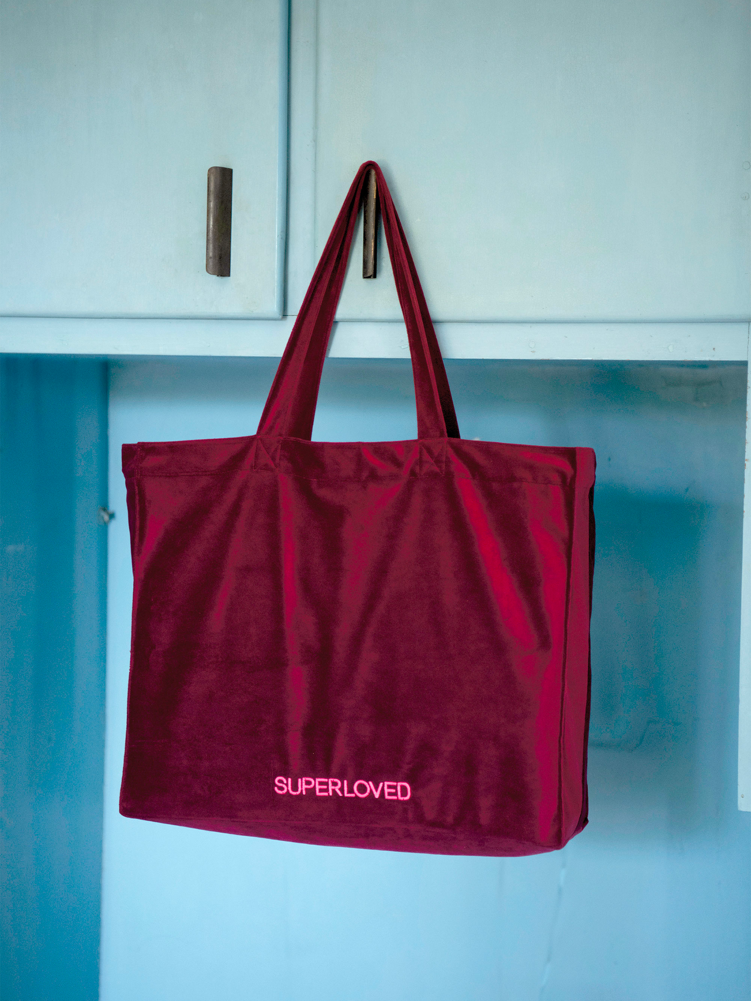 VELVET SHOPPER BAG SUPERLOVED