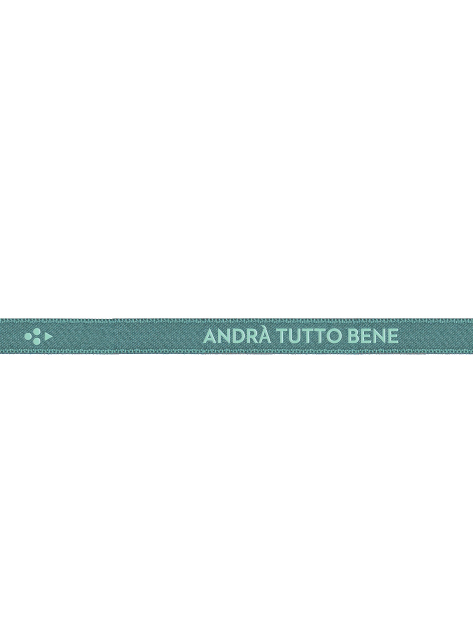Satin Bracelet "ANDRA TUTTO BENE" Pacific Blue