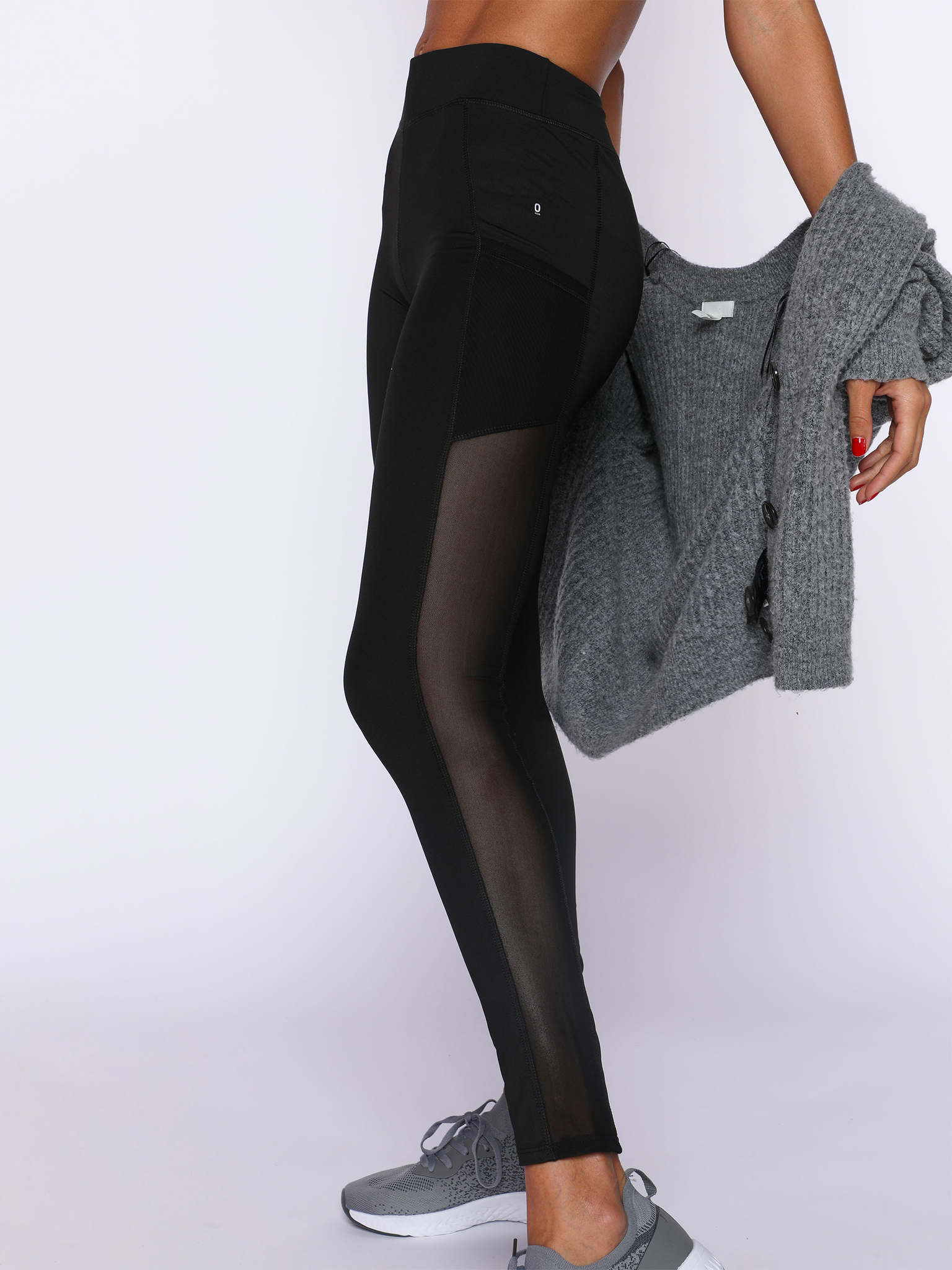 Leggings Da Corsa Con Tasca Maria - Nero