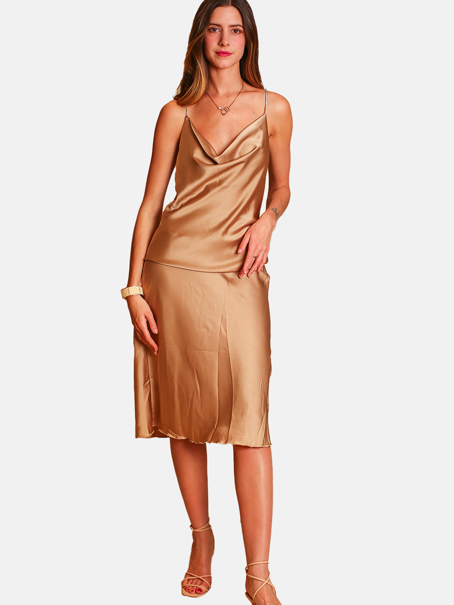 Fancy spaghetti strap top Desert
