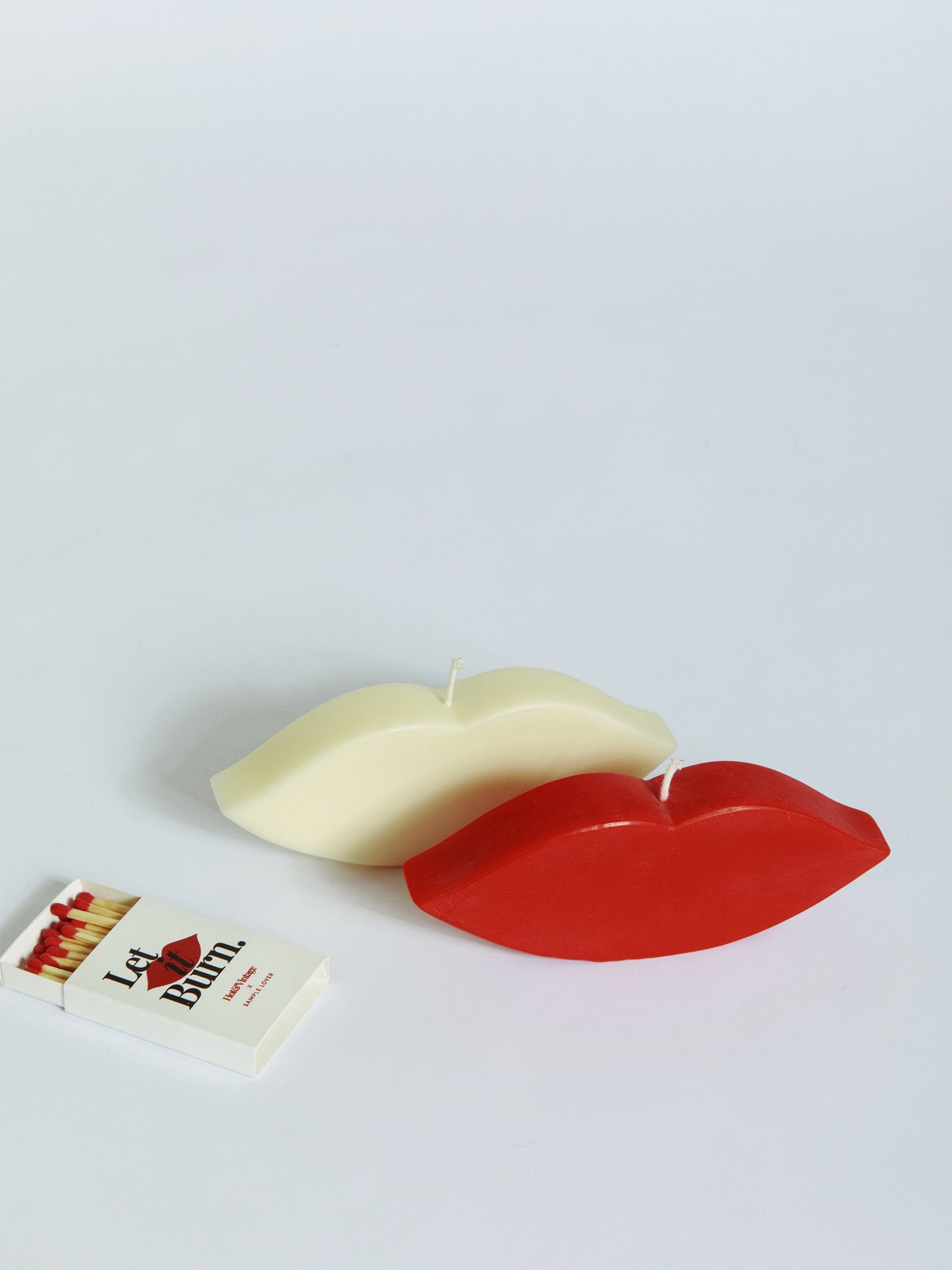Kit Candele a forma di Bocca con fiammiferi Hot & Vintage