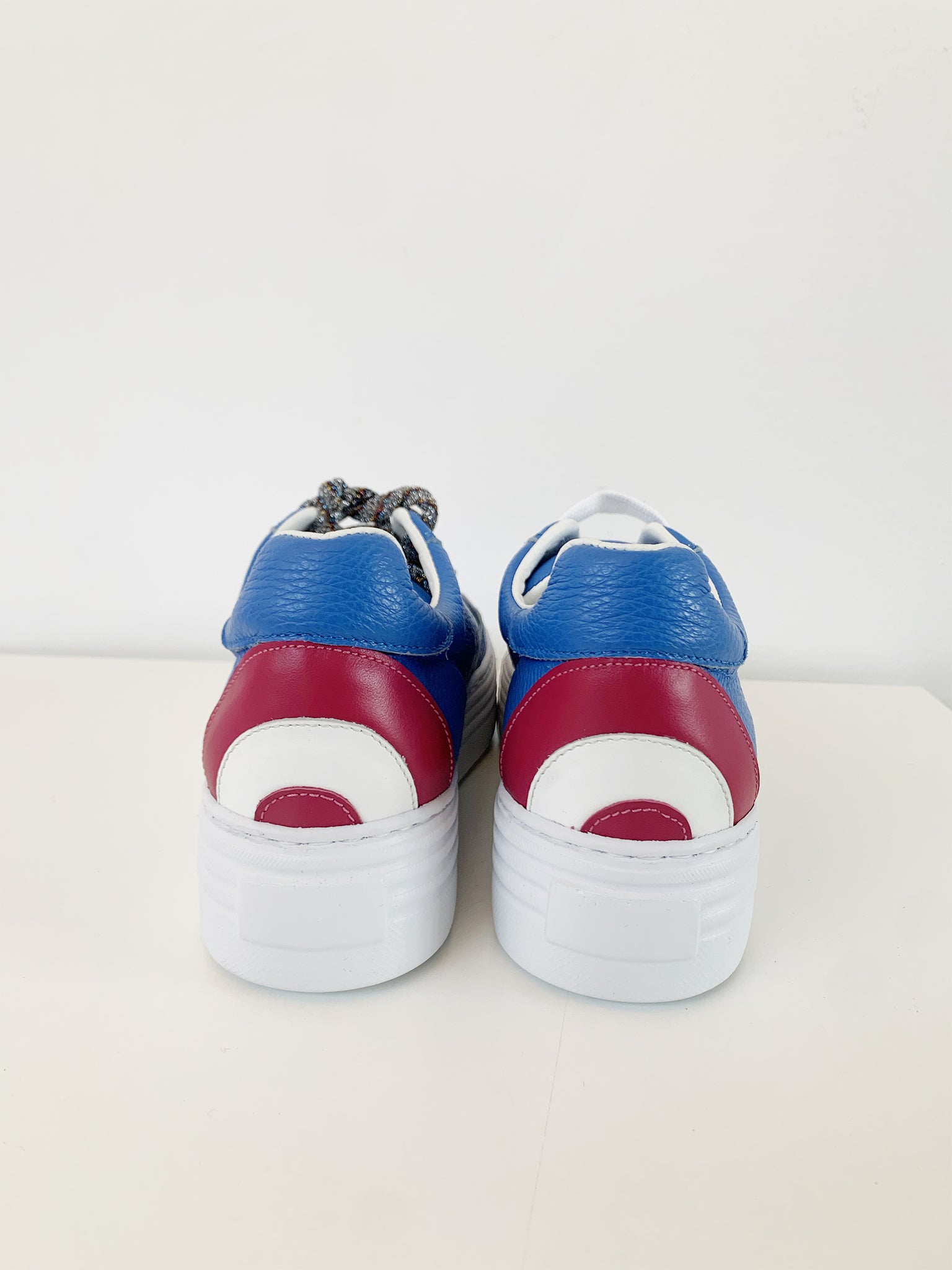 Sneakers blu in nappa - My Chalom