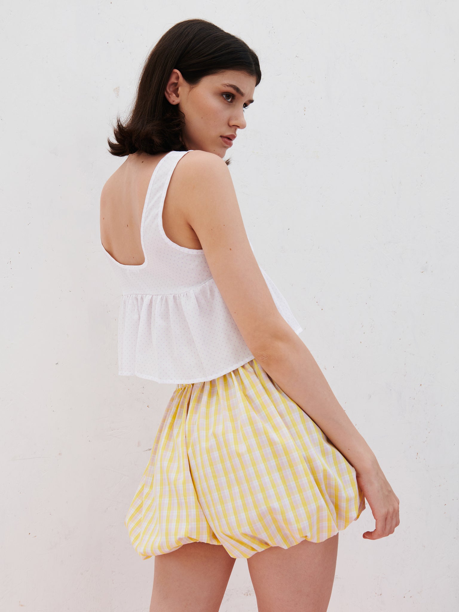 Gussie short a palloncino tartan