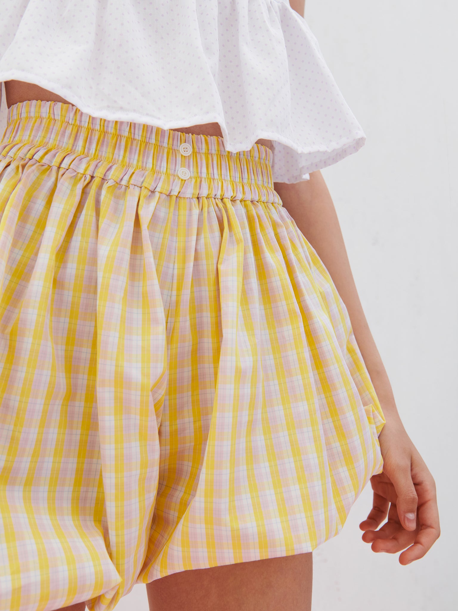 Gussie short a palloncino tartan