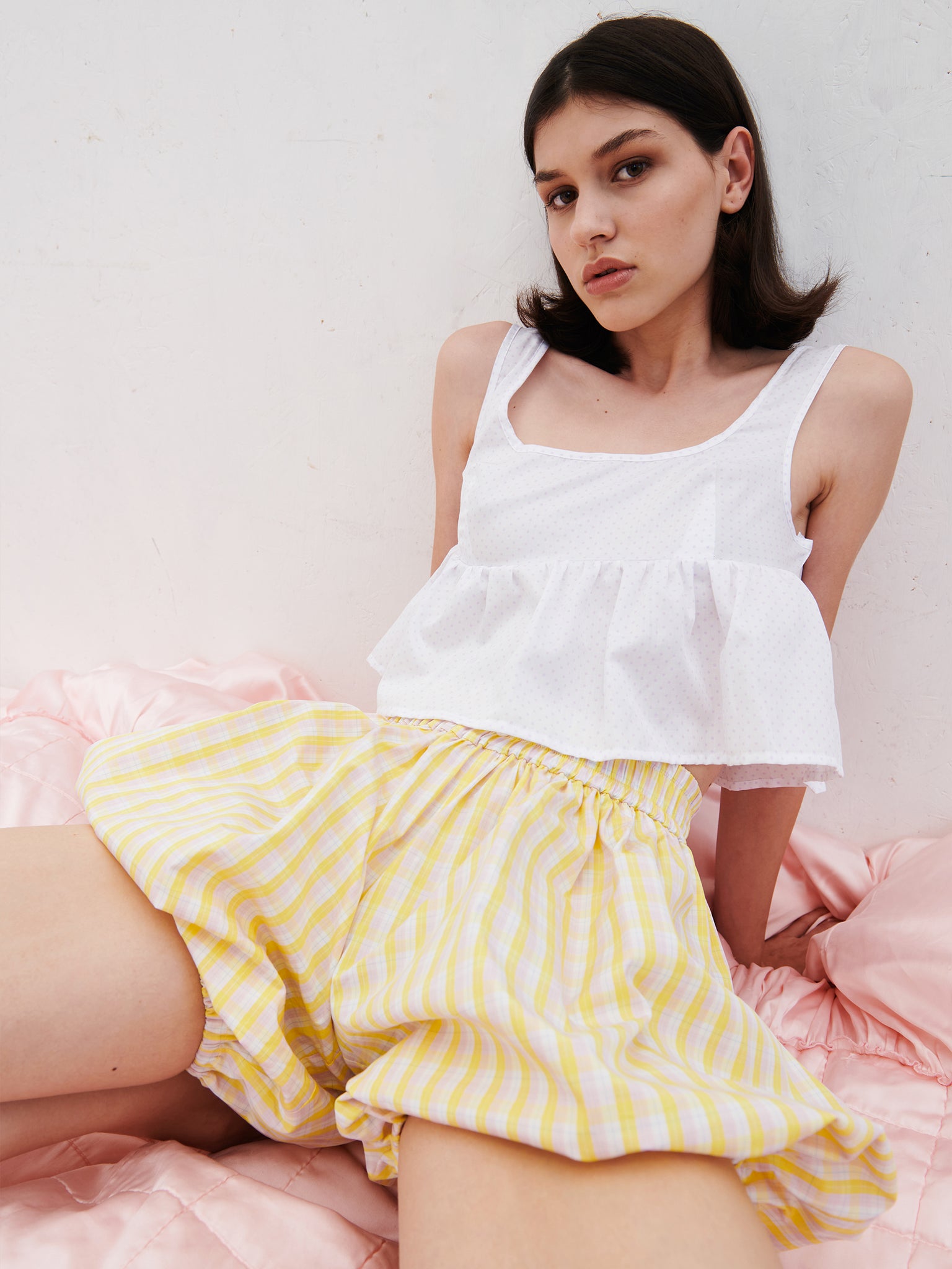 Gussie short a palloncino tartan
