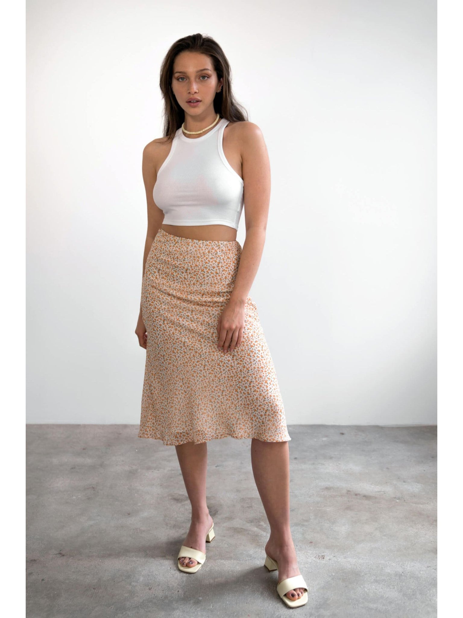 Floral print midi skirt - Carmen Says